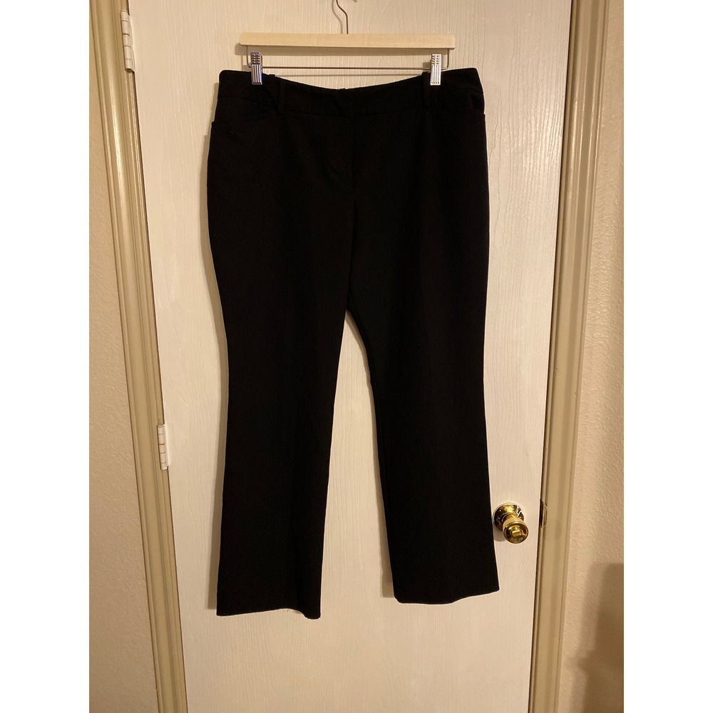 Liz Claiborne Audra Black Dress Pants Womens 14P Straight Leg trousers